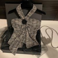 ราคา เสื้อกล้ามสายเดี่ยวคล้องคอเปิดไหล่สไตล์ฝรั่งเศสแนวชาแนลเสื้อเกาะอกเซ็กซี่สำหรับสาวแซ่บแบ๊วในฤดูร้อน2024ของผู้หญิง (21877517732)