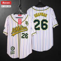 ราคา ส่งจากไทย เสื้อกีฬา Oversize เบสบอล ATHLETICS (22460042752)