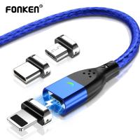 ราคา Fonken 2 เมตร 3 in 1 Micro USB Type C สำหรับiPhone เสียบสายแม่เหล็กซิงค์การถ่ายโอนข้อมูลQC3 0 ด่วนชาร์จลวดแม่เหล็กอย่างรวดเร็วชาร์จโทรศัพท์มือถือ (10890054254)