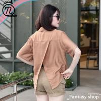 ราคา Nabee queeny เสื้อครอป ผ่ากลัง สวยๆ เก่ๆ เชิ้ตแขนสั้น งานป้าย fantasy (22275171840)