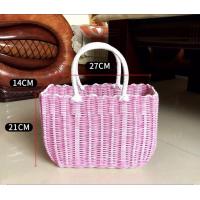ราคา กระเป๋าสาน ตระกร้าหวายใส่สิ่งของต่าง ทรงแข็งงานสานแหน้นหนาสีสันสวยงาม (21199178814)