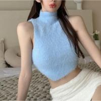 ราคา เสื้อแขนกุดไหมพรมขนฟรุ้งฟริ้ง คอเต่า ดีเทลเว้าหลังแซ่บๆ เซ็กซี่มาก กอไก่ล้านตัว สินค้าพร้อมส่ง 94162 (17807231072)