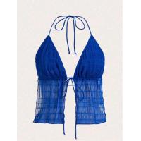 ราคา Crop TC2407 เสื้อครอป ตาข่าย ผูกคอ ซีทรู (22822992865)