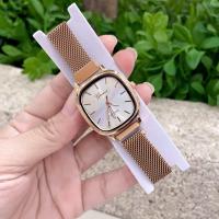 ราคา นาฬิกาสายแม่เหล็ก geneva ติดหนึบ ทน ไม่หลุด ส่งจากไทย ฟรีถุงผ้า (22827721196)