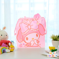 ราคา กระเป๋าผ้าผ้าร่ม ขนาดเล็ก มีหูรูดและหูหิ้วในใบเดียว ลายซานริโอ้ (22423563414)