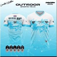 ราคา OUTDOOR เสื้อกีฬาคอวี พร้อมส่ง 6 สี ผ้าไมโครนุ่มลื่น (22985976104)
