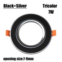 ราคา 1ชิ้นไฟดาวน์ไลท์ LED 220โวลต์สปอตไลท์สามสีหรี่แสง7วัตต์ฝังในไฟดาวน์ไลท์เพดานไฟ LED โคมไฟสีขาวนวลความเย็น (22839253535)