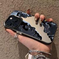ราคา MAIFUWEI IPhone 11 12 13 14 15 PRO MAX Luxury Art Surface Silver Matte Case เหมาะสำหรับเคส iPhone 11 12 13 14 15 11PM 12PM 13PM 14PM 15PM X XR 7 8 (22055114656)