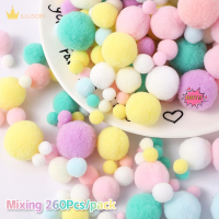 ราคา illusory มาคารอนขนปุยปอมปอมบอลขนฟู10 30มม 260ชิ้น ล็อตพู่ปอมปอมปอมขนนุ่มหลากสีสำหรับงานฝีมือแฮนด์เมดอุปกรณ์ตกแต่ง DIY (22529200975)