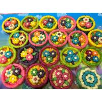 ราคา กระทงอาหารปลา กระทงดอกไม้ คละสี (22917480680)