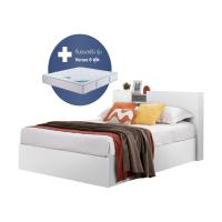 ราคา Koncept Furniture เตียง 5 ฟุต รุ่น Melda สีขาว (21321187224)