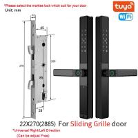 ราคา XSDTS Tuya WiFi Smart Door Lock Double Side Fingerprint Digital Aluminium Lock Outdoor Waterproof Stainless Steel Grill Door Sliding Door Lock Password IC Card Key Unlock (22594257601)