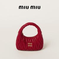ราคา Miu Miu Wander Sheepskin Hobo Small Handbag (21323019786)
