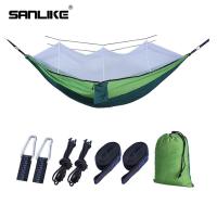 ราคา SANLIKE เปลญวณแบบพกพาเตียงแขวนพร้อมตาข่ายกันยุงและอุปกรณ์เสริม Multi ใช้ Hammock Swing Sleeping น้ำหนักเบาเตียงสนามสำหรับกลางแจ้งเต็นท์เดินป่า Camping (8138614625)