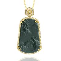 ราคา TIMESWIND สร้อยคอผู้ชายทองแดงสีเขียวเข้มประดับหยกธรรมชาติพร้อมใบรับรอง (22162267354)