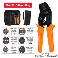ราคา Crimping Tool kit Pliers Set SN 48B Wire Crimping Jaw Terminal Ferrule Crimper Hand Tools Electrcal Ratchet Receptacle (18406251419)