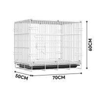 ราคา PetStern กรงสัตว์เลี้ยง กรงแมว กรงสุนัข กรงกระต่าย กรงหมาพับได้ กรงสุนัขพับได้ สามารถเปิดได้ฝาบน มีถาด สีดำ ขนาด 60 42 50 CM (22684975542)