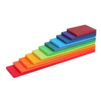 ราคา NewToys มอนเตสซอรี่ Montessori บล็อกไม้สายรุ้ง Rainbow block (10693309341)