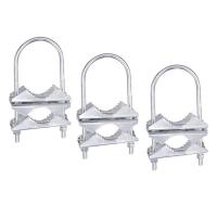 ราคา HYCW Double Antenna Mast Clamp V Jaw Bracket U Bolts Pipe Mounting Hardware 3 Sets for WiFi Antenna TV Antenna CB Ham (22962919578)