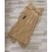 ราคา STLT เดรสเปิดไหล่ เเขนยาวซีทรู กระโปรงเเต่งเป็นริ้วระบายยาวเข้าชุด ใส่สวยน่ารักมากๆ (22869089121)