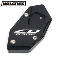 ราคา For HONDA CBR650F CB CBR 650F CB650F CBR650 F Motorcycle CNC Kickstand Foot Side Stand Extension Pad Support Plate Enlarge Stand (20707014168)