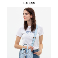 ราคา GUESS เสื้อยืดพิมพ์ลายสามเหลี่ยมกลับหัว3D สำหรับผู้หญิงให้ความรู้สึกเป็นเอกลักษณ์ผ้าฝ้ายบริสุทธิ์คอกลมแขนสั้นที่เรียบง่ายและเป็นที่นิยม YN2K8406K (22162380960)