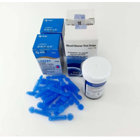 ราคา เครื่องวัดน้ำตาลในเลือด เครื่องตรวจวัดระดับน้ำตาล แผ่นตรวจน้ำตาล ชุดSafe Accu เข็มเจาะเลือด รู้ผลใน 5 วิ (19383453825)