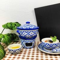 ราคา หม้อจิ้มจุ่ม หม้อไฟ ชุดหม้อหมูจุ่ม ขนาด 6 5 นิ้ว เซรามิก หม้อหมูจุ่ม หม้อลายคราม หม้อทำอาหาร ลายคราม ลายไทย ทนร้อนได้ดี เนื้อเงางาม (22980340949)