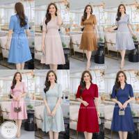 ราคา BN603 ราคา 329 บาท เดรสคอวี เดรสออกงาน เนื้อผ้าซาร่าเงา มีเชือกผูกเอวในตัว ซิปหลัง เก็บทรงสวยมากค่ะ สี ฟ้า ชมพู เขียวมิ้นท์ ครีม น้ำตาล เทา แดงเลือดหมู กรมท่า ขนาด อก 32 36 เอว 25 28 สะโพก 36 39 ยาว 3