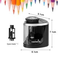 ราคา กบเหลาดินสอ กบเหลาไฟฟ้า เครื่องเหลาดินสอไฟฟ้า กบเหลาดินสออัตโนมัติElectric Pencil Sharpenerที่เหลาดินสอ แบบใส่ถ่านMY509 (23010622643)
