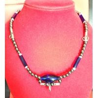 ราคา สร้อยคอ สร้อยแขวนพระ สร้อยลูกปัดนิลสลับ ลูกปัดสีน้ำเงินใหญ่วงรี ตะขอก้ามปู คล้องพระ 3 องค์ ยาว 24 นิ้ว สวมหัวได้ ลดแรง (22869032933)