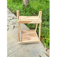 ราคา 2ชั้นพับไม้สัก ชั้นวางของไม้สัก 2ชั้น สามารพับได้ (16421995641)