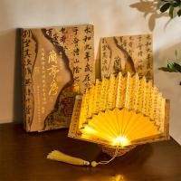 ราคา YEYA หนังสือรูปพัดลมแสงเคลือบลูกปัดชุดไฟสไตล์โบราณวรรณกรรมการประดิษฐ์ตัวอักษรภาพวาดที่มีชื่อเสียงของเล่นเด็กทำมือ (22285124746)