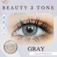 ราคา คอนแทคเลนส์ Beauty 3 Tone Gray ยี่ห้อ Beautylens ค่าสายตาปกติ 1000 (22672933929)