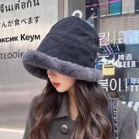 ราคา Hot Sale FunFindsS หมวกแฟชั่นฤดูหนาวผ้ากำมะหยี่นุ่มหนาหมวกชาวประมงหมวกแฟชั่นผู้หญิงกันลมหมวกปานามา (22923642016)