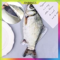 ราคา JINBINGS Crucian กระเป๋าปากกาปลาคาร์พทรงปลาที่สมจริงกระเป๋าดินสอแต่งหน้าพร้อมซิปด้านหลังไปยังโรงเรียนกระเป๋าดินสอ (22965091594)