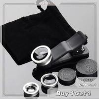 ราคา TENXI3 3In1 Mobile Phone Fish Eye Wide Angle เลนส์กล้องมาโครสำหรับโทรศัพท์มือถือสากล (22815506904)
