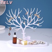 ราคา TELV แท่นโชว์เครื่องประดับชั้นเก็บต้นไม้สร้อยคอต่างหูแหวนกล่องเครื่องประดับที่วางตั้งโต๊ะที่เก็บของแต่งหน้า (22569318771)