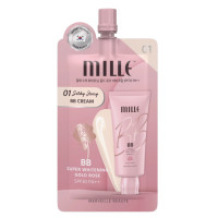 ราคา 1ซอง Mille บีบีครีมซองชมพู Super Whitening Gold Rose BB Cream 6g (20642012837)