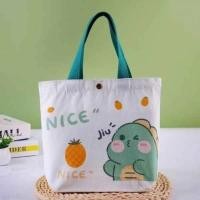 ราคา พร้อมส่ง กระเป๋าผ้าแคนวาสสไตล์ญี่ปุ่นและเกาหลี กระเป๋าการ์ตูนน่ารักสไตล์ (21601290140)