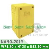 ราคา NANO Electric NANO 201Y กล่องกันน้ำพลาสติก ฝาทึบ ขนาด W74 80xH125xD48 50 mm JUNCTION BOX IP65 สีเหลือง (1571604838)