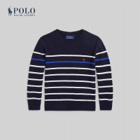 ราคา Polo Ralph Lauren Kids เสื้อกันหนาวเด็กผู้ชาย Striped Mesh Knit Cotton Sweater รุ่น CWPOSWEB6820495 สีฟ้า (21846395492)