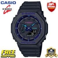 ราคา G Shock นาฬิกาสปอร์ต GA2100ผู้ชายนาฬิกาคู่แสดงเวลา200เมตรกันน้ำกันกระแทกและกันน้ำไฟเปิดปิดอัตโนมัติ World Time Gshock ผู้ชายผู้หญิงผู้ชายกีฬานาฬิกาข้อมือ4ปีรับประกัน GA 2100VB 1ADR อย่างเป็นทางการ Gra