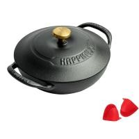 ราคา Cast Iron Essential French Oven with Lid Black Cast Iron Dutch Oven French Essential Iron Oven Cast Iron pots 21cm (22552794824)