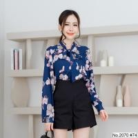 ราคา เสื้อทำงาน Miss Daisy No 2070 เสื้อแขนยาวพิมพ์ลาย Printed Long Sleeve Blouse (19744609502)