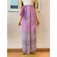 ราคา ชุดทำบุญ by Narciss ผ้าถุงผ้าฝ้าย ผ้าถุงทอลาย ผ้าซิ่น สีชมพูม่วง (19984452850)