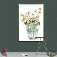 ราคา รูปภาพตกแต่งบ้าน ภาพแจกันดอกไม้ ภาพวาดผ้าใบ เรียบง่าย แต่งห้อง แต่งห้องนอน ภาพติดผนัง (17506160144)