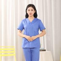 ราคา ชุดสครับแขนสั้นสำหรับผู้หญิงเสื้อ กางเกงชุดทางการแพทย์ชุดยูนิฟอร์มทั้งชุดชุดพยาบาลโรงพยาบาลชุดผ่าตัดผ้าคอตตอนปักลายฟรี (19009907948)