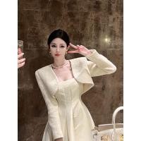 ราคา ชุดกระโปรงดูแพงแบบเซเลบริตี้ดูดีสไตล์ฝรั่งเศสสำหรับสาวอวบเสื้อคลุมแบบสั้นสไตล์ชาแนลไซส์ใหญ่ใส่ช่วงฤดูใบไม้ร่วงสำหรับผู้หญิงชุดเดรสยาว (19914382568)