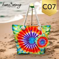 ราคา กระเป๋าลายมัดย้อมดั้งเดิม C07 มีใบเล็กรุ่นใหม่ ไว้ใส่คู่กับ เสื้อมัดย้อม งานฝีมือไทย ส่งออก ขวัญเวียงแบรนด์ (22861423761)